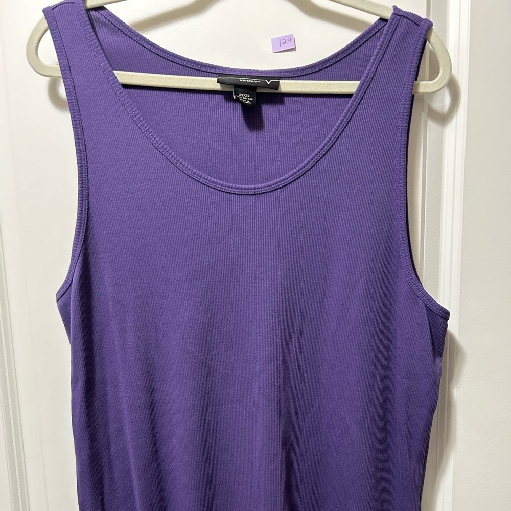 Purple Ribbed Tank Top Venezia 22/24W